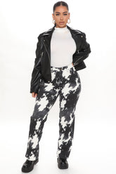 Black Book Straight Leg Jeans - Black/White Ins Street